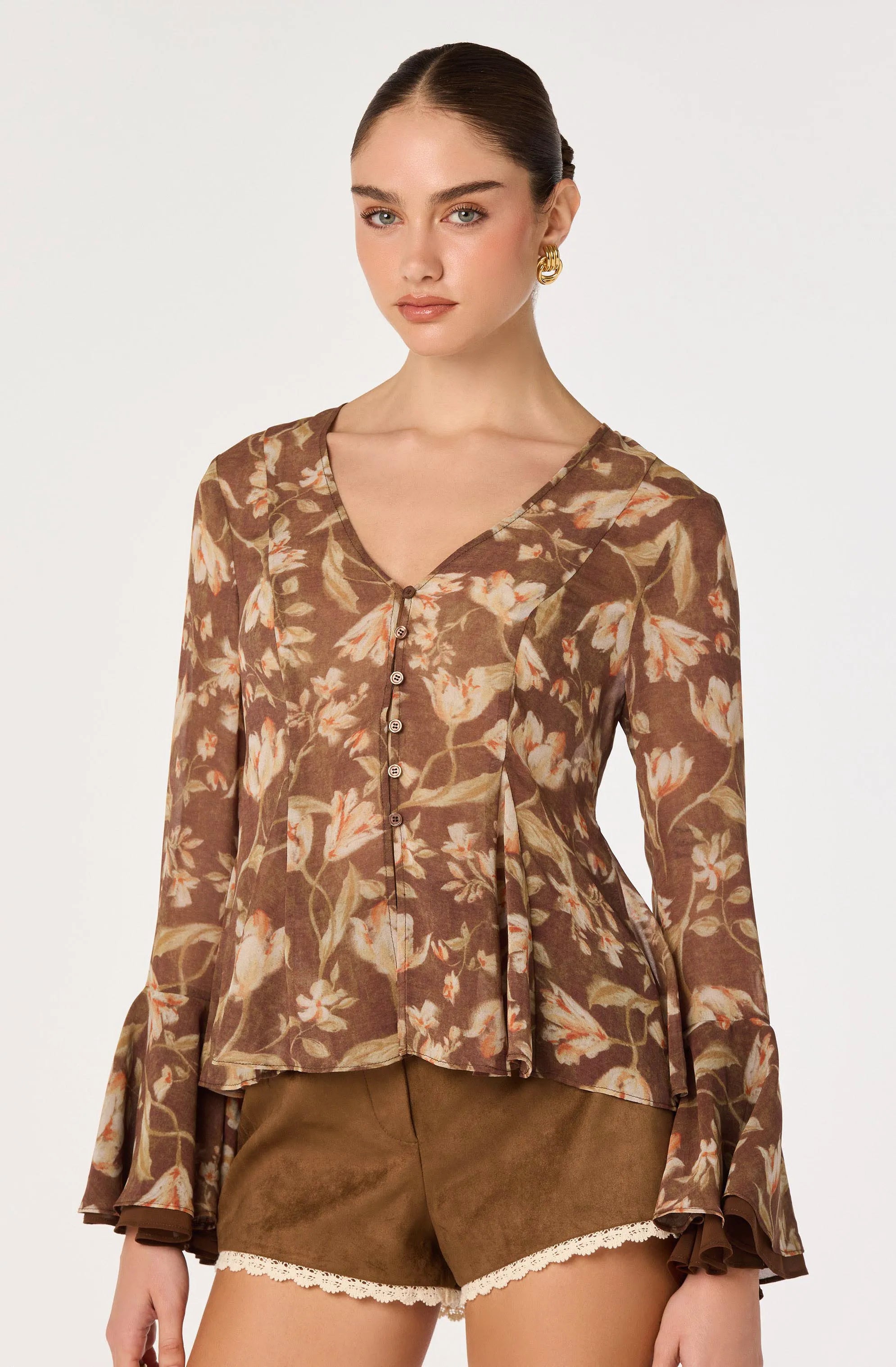 Brown floral