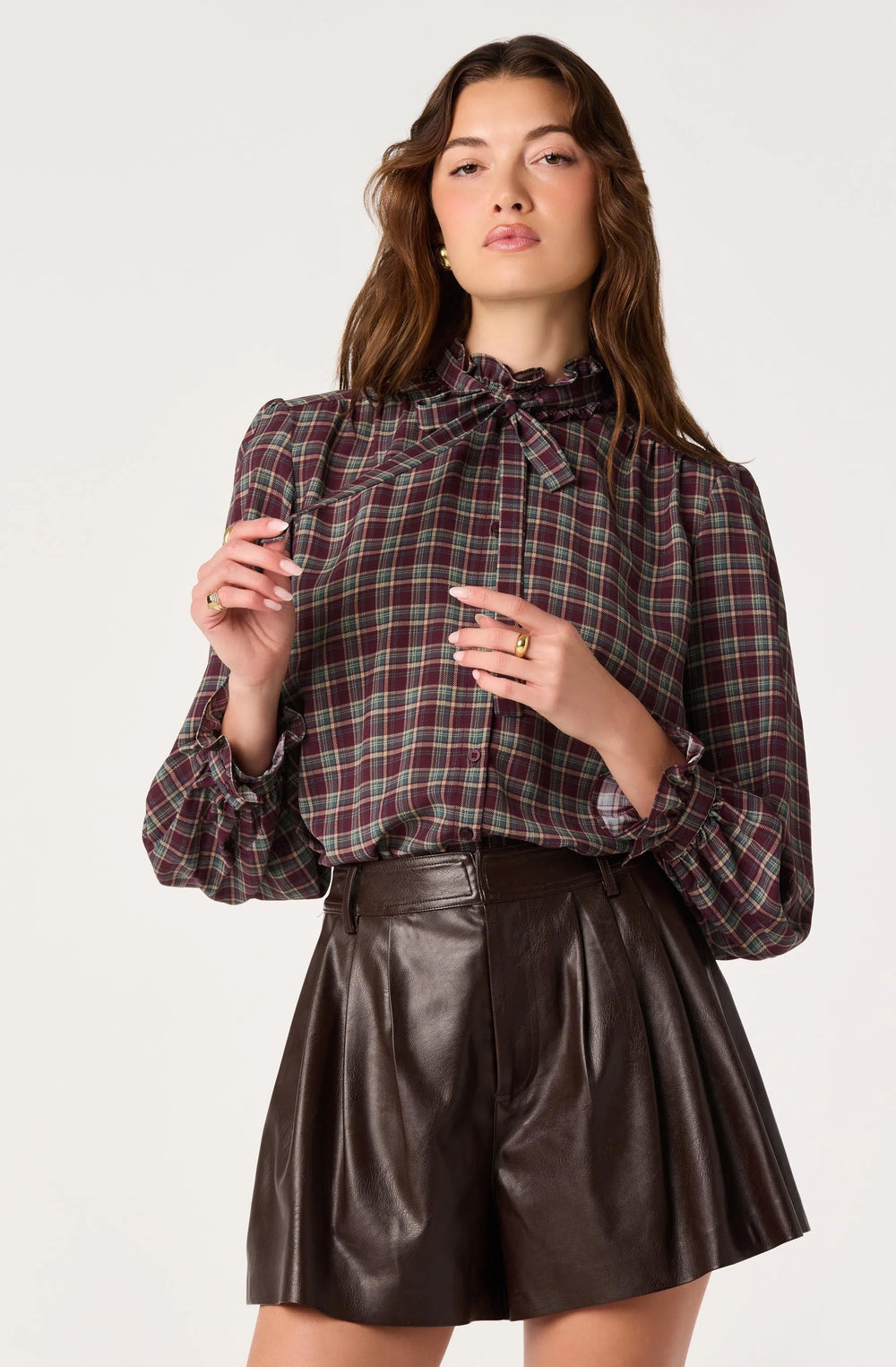 Eggplant plaid