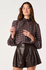 Eggplant plaid