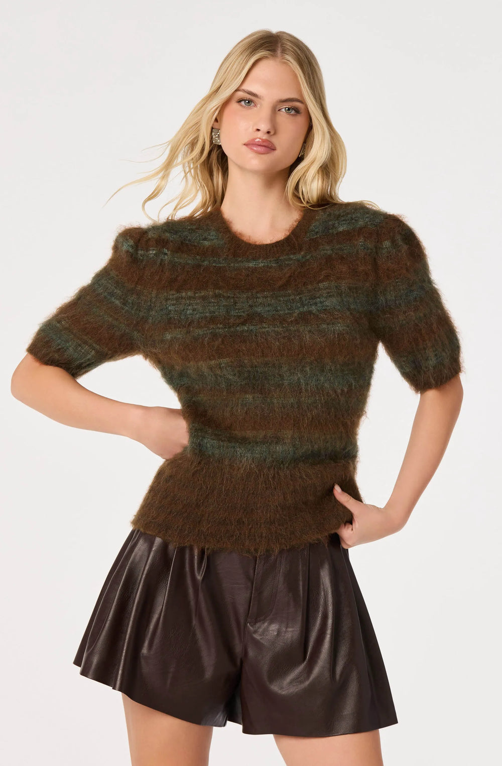 Brown green stripe