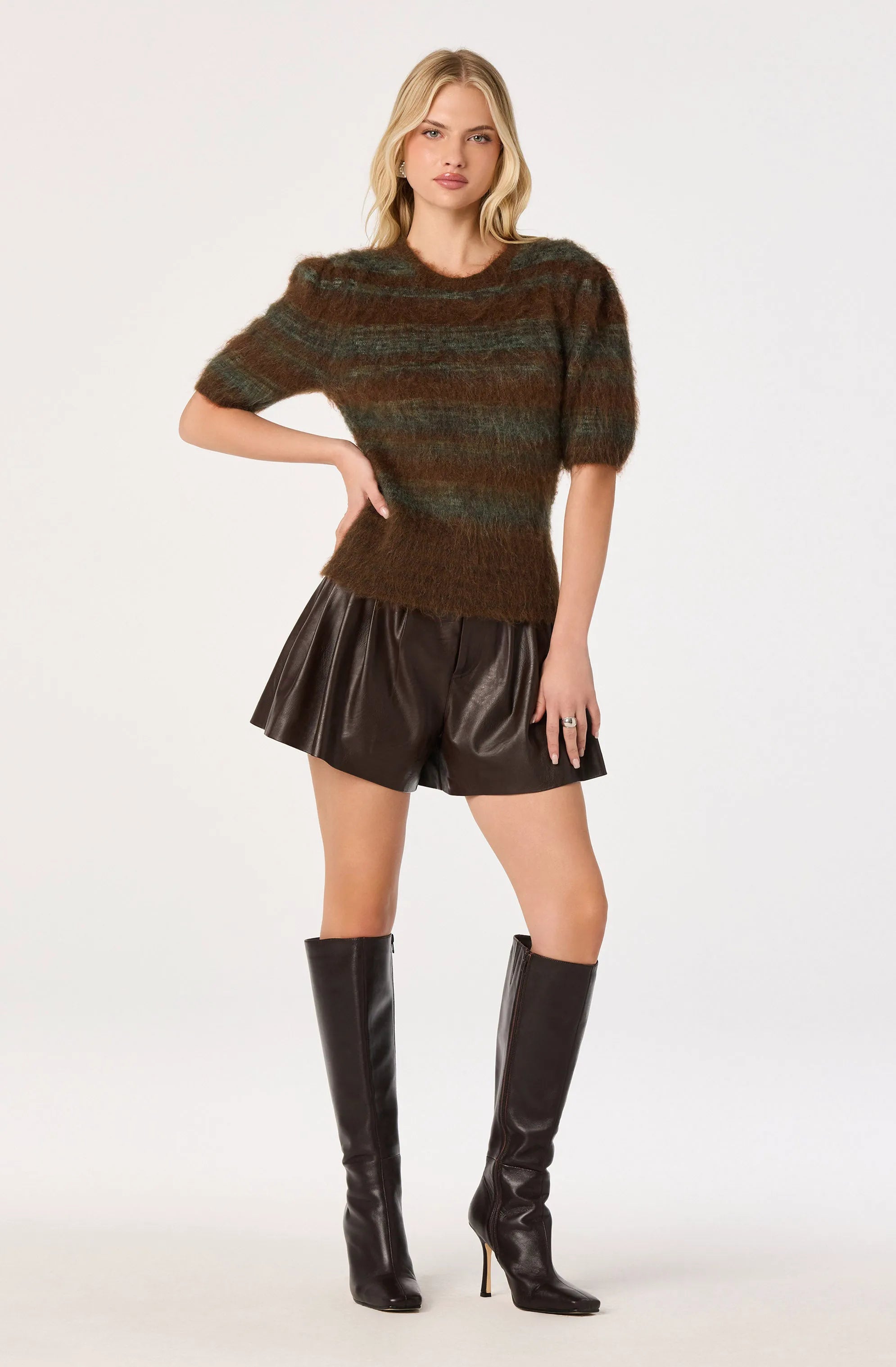 Brown green stripe