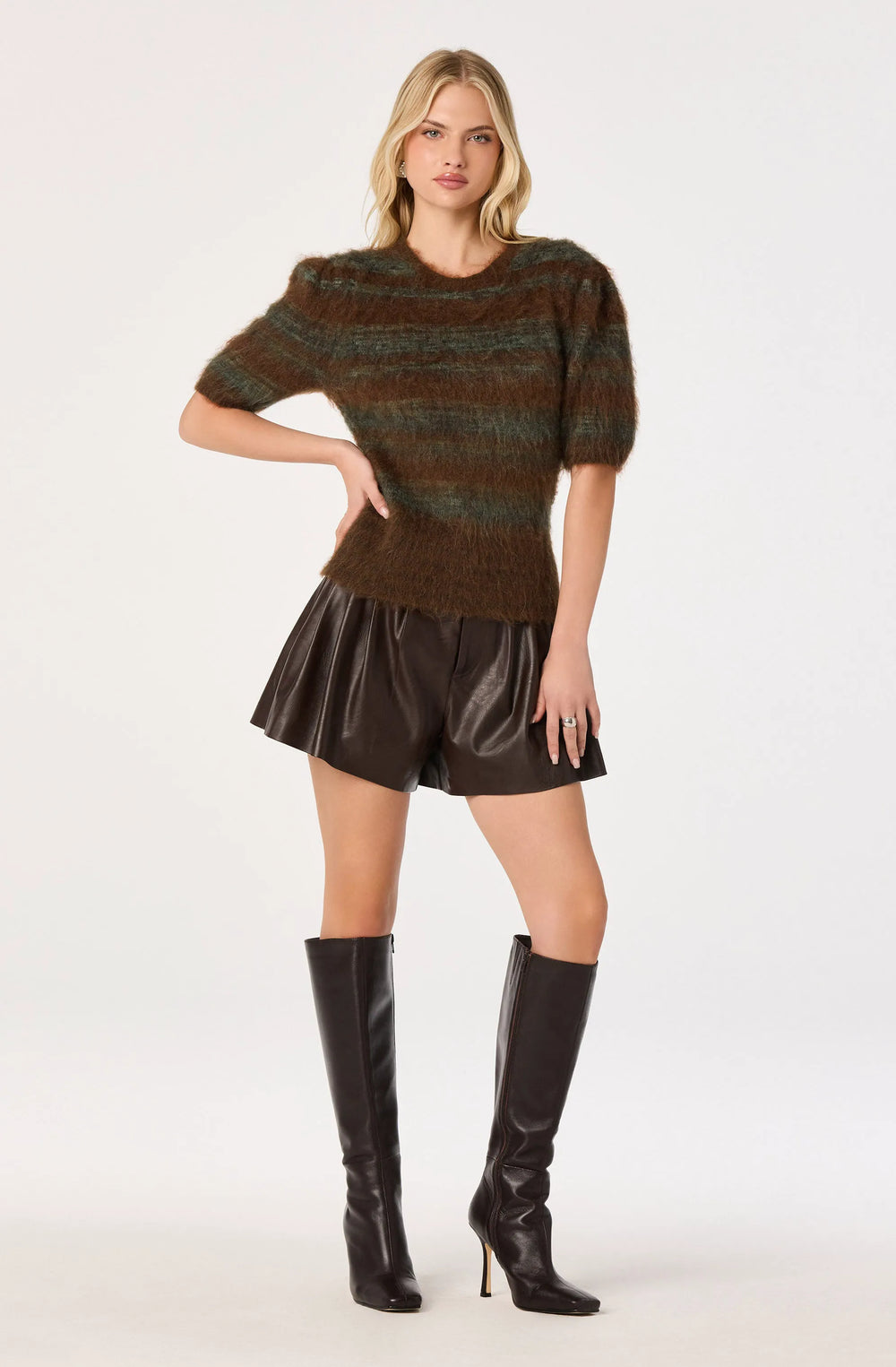 Brown green stripe
