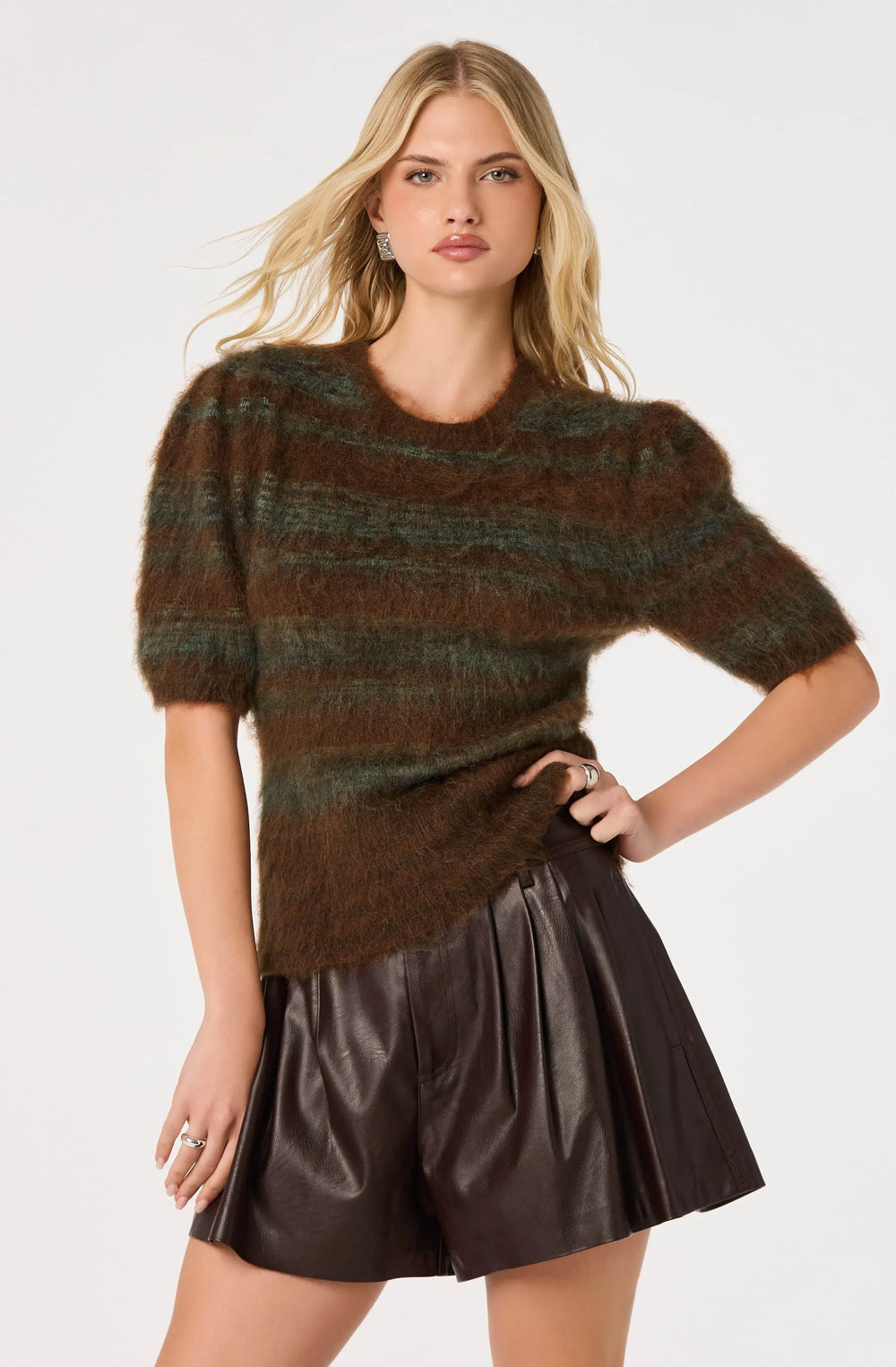 Brown green stripe