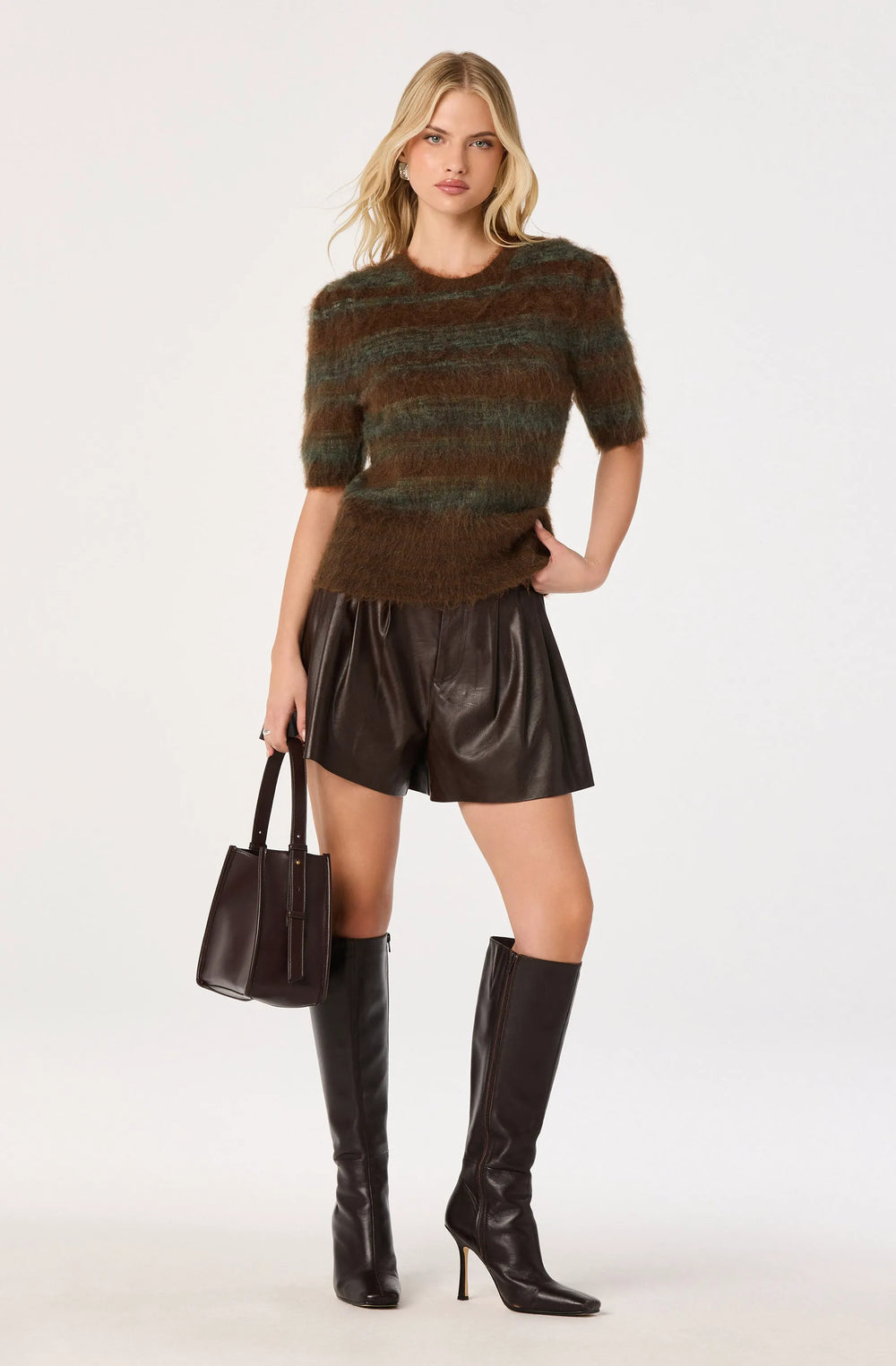 Brown green stripe