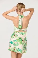 Cream green floral