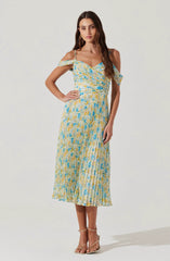 Blue yellow floral