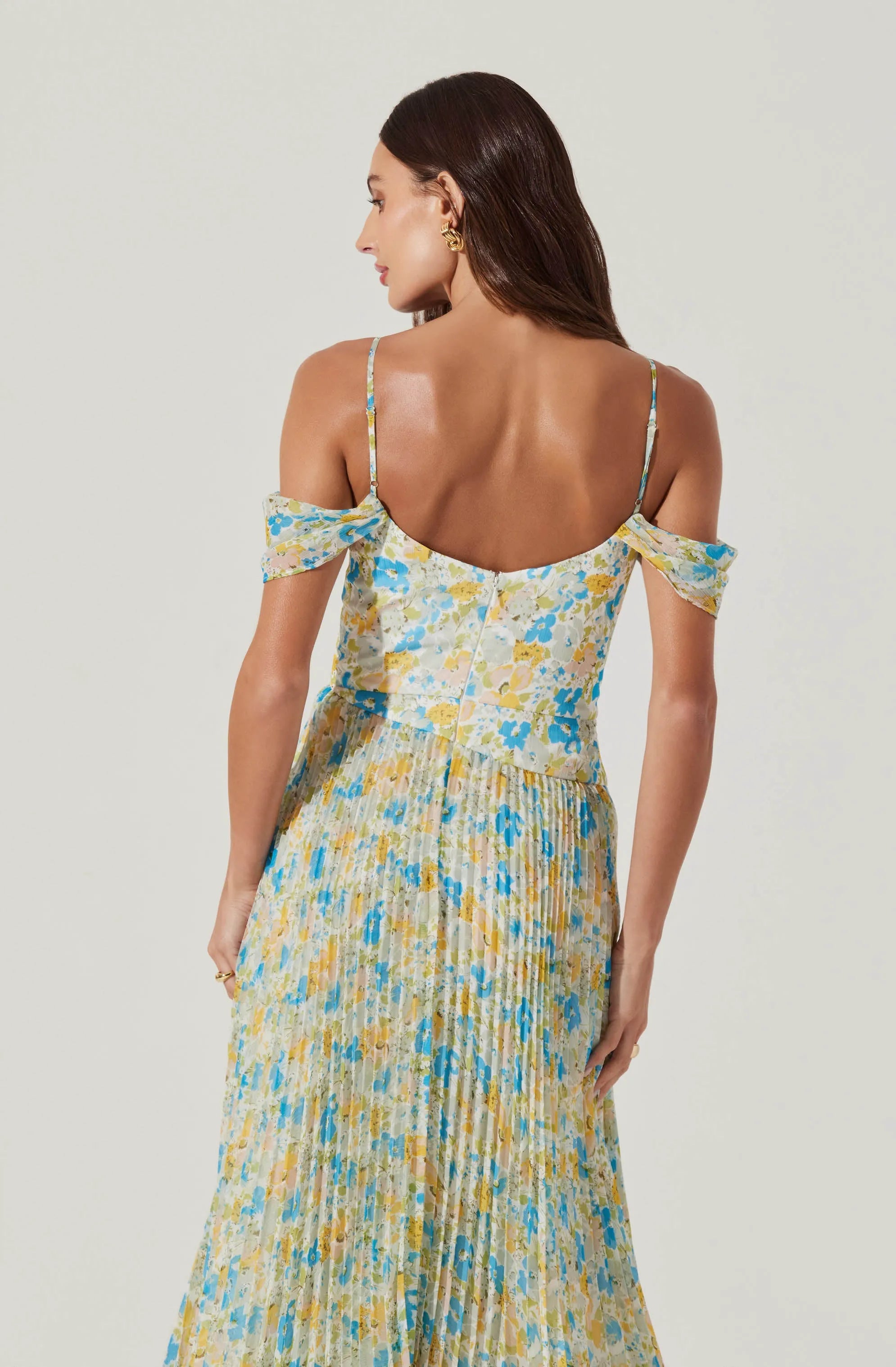 Blue yellow floral
