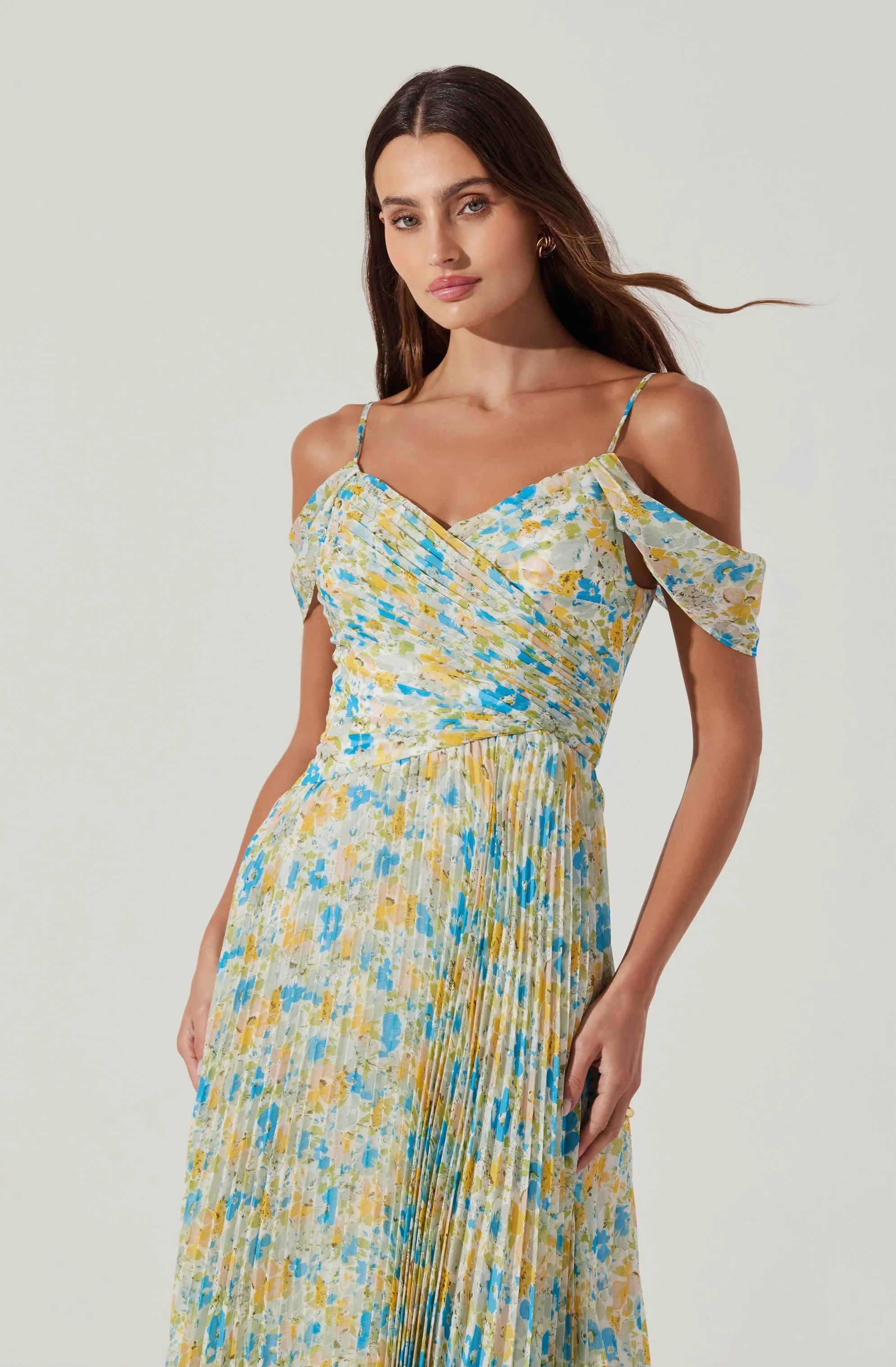 Blue yellow floral
