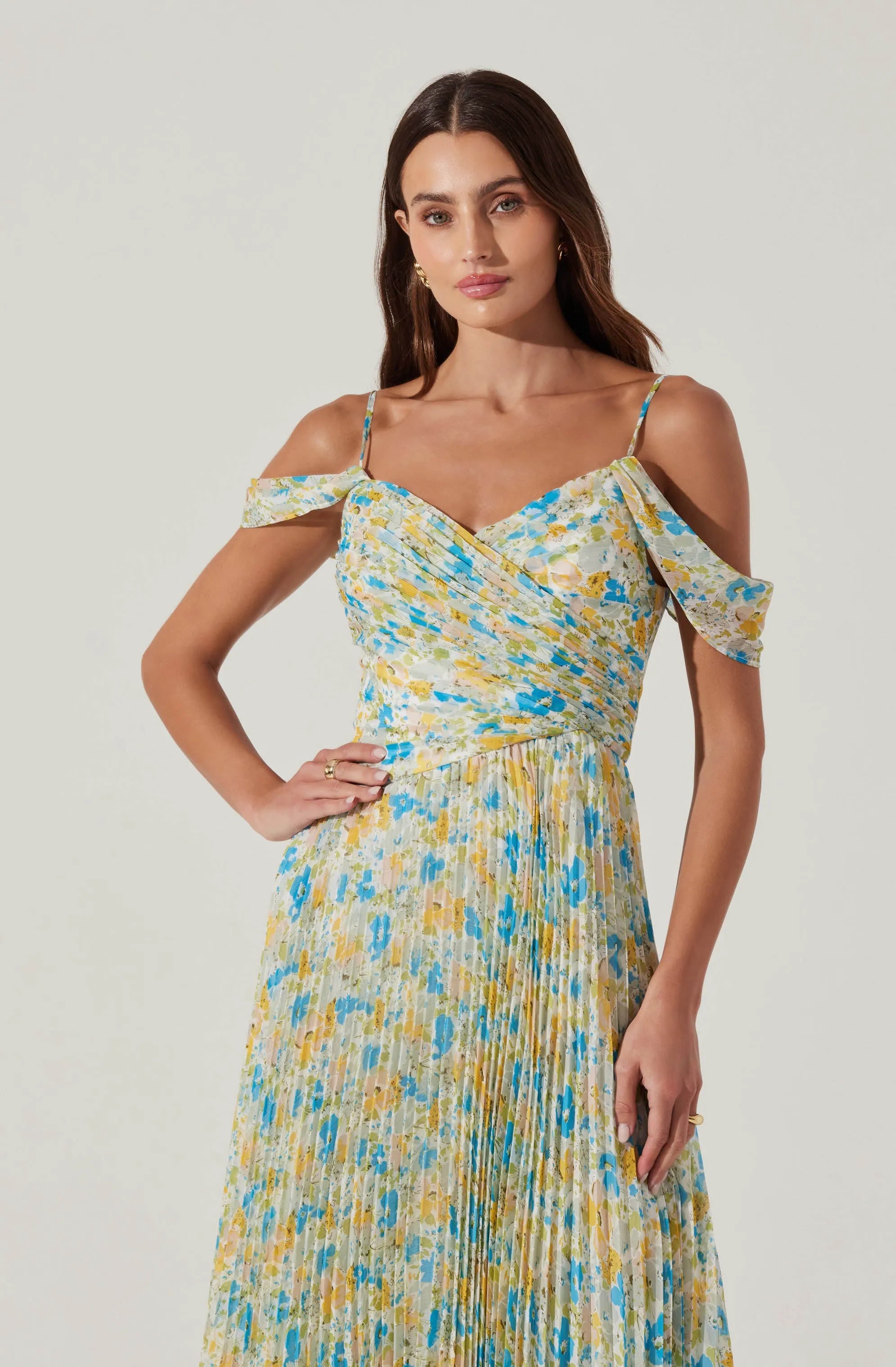Blue yellow floral
