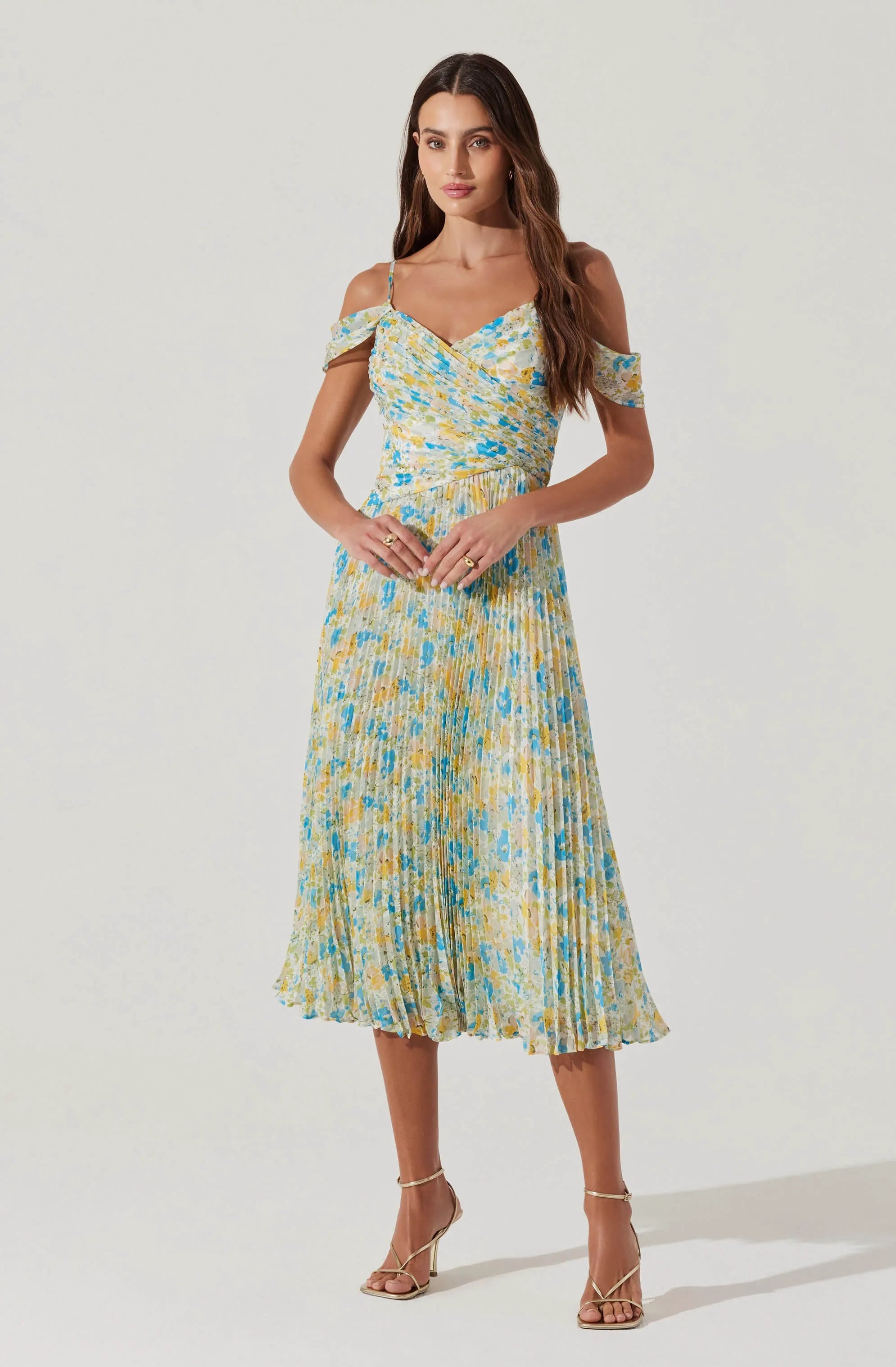Blue yellow floral