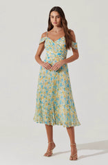 Blue yellow floral