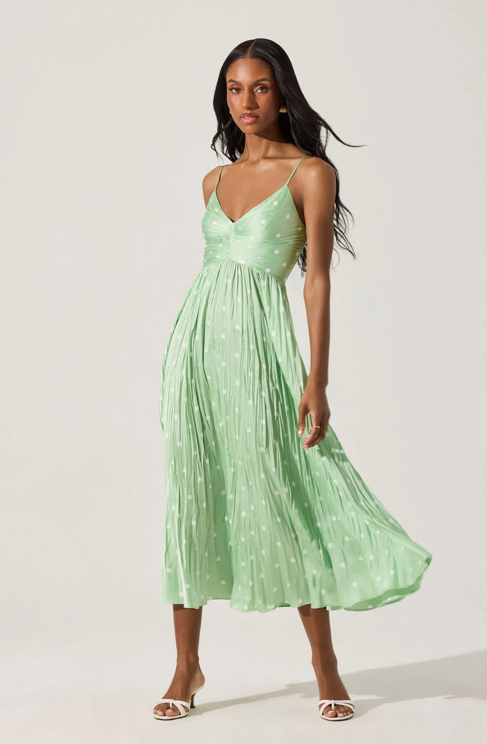 Mint polka dot