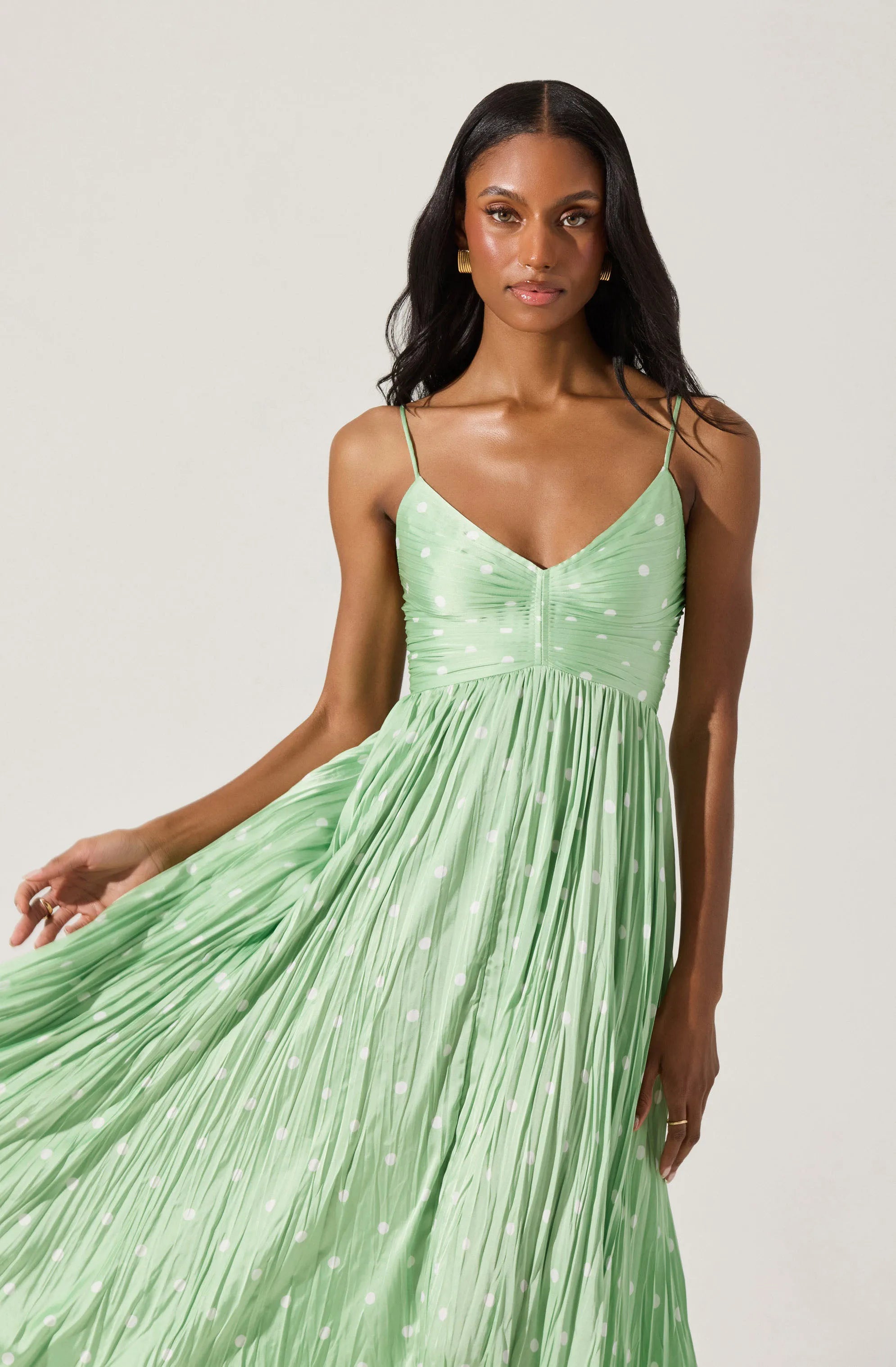 Mint polka dot