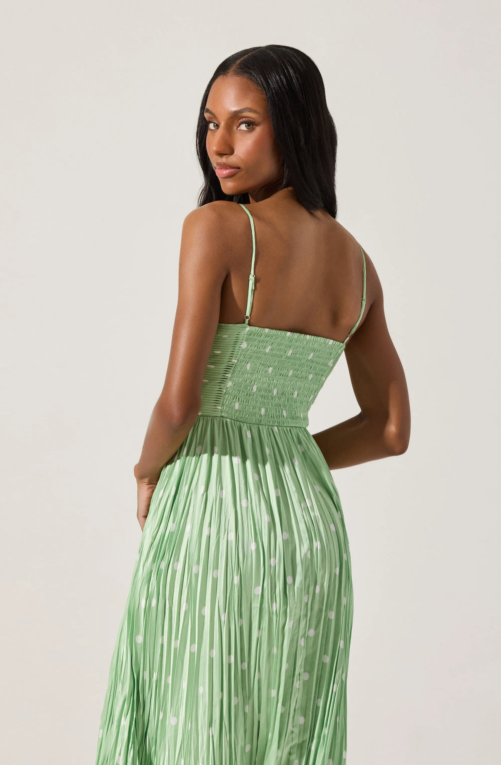Mint polka dot