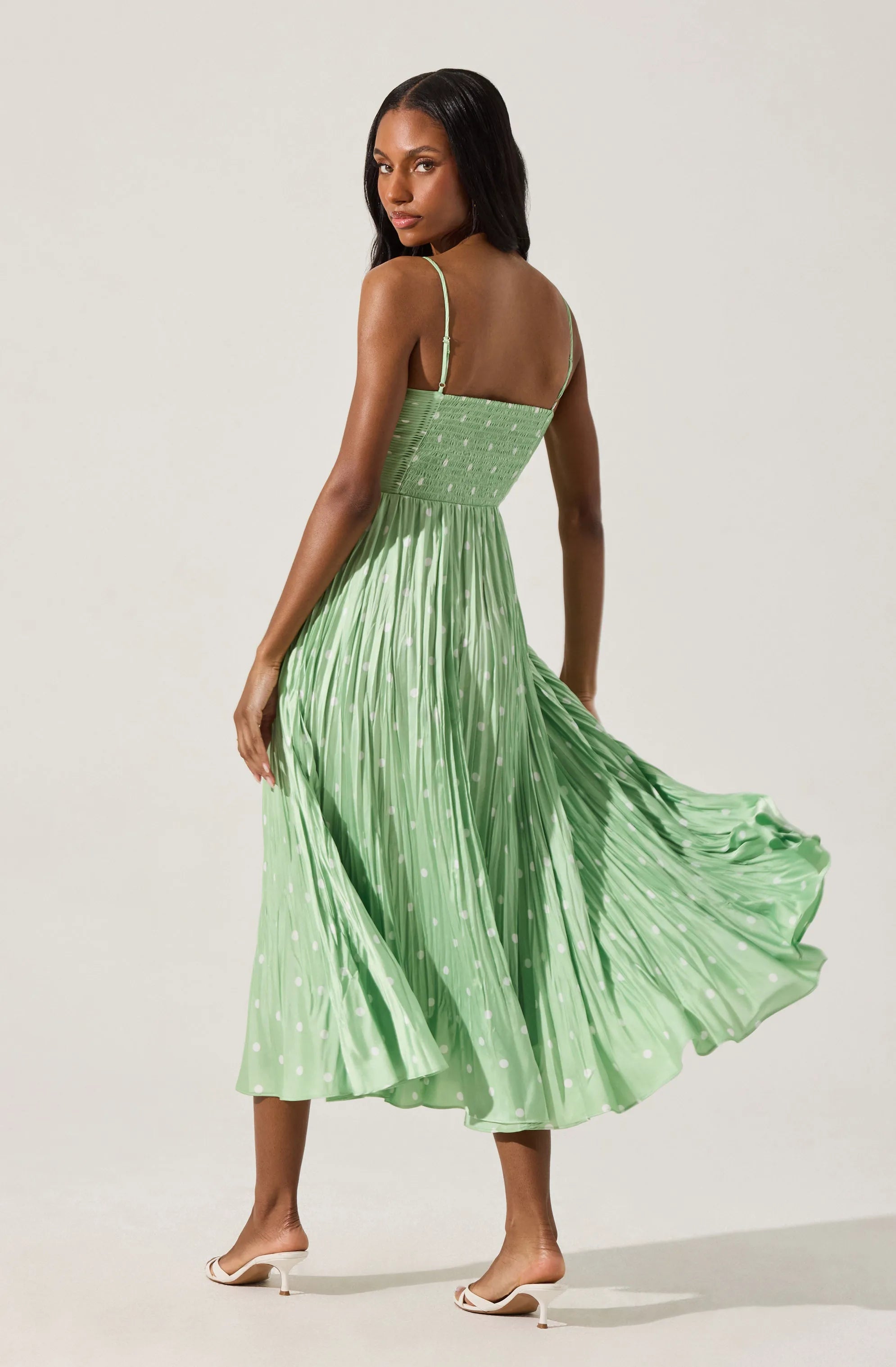 Mint polka dot