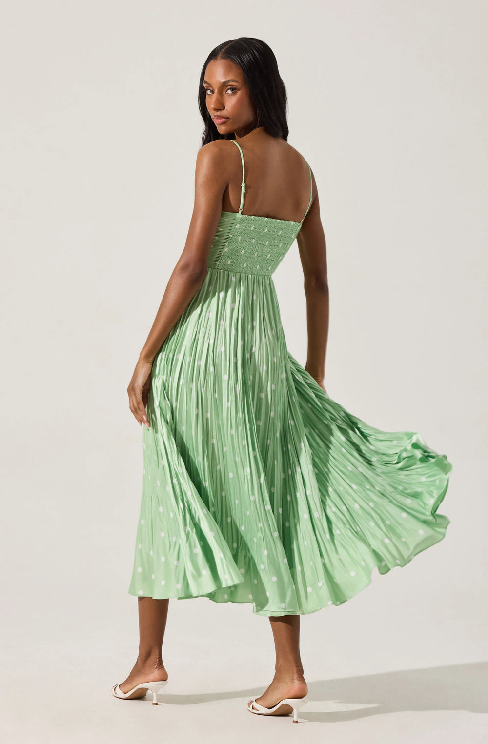 Mint polka dot