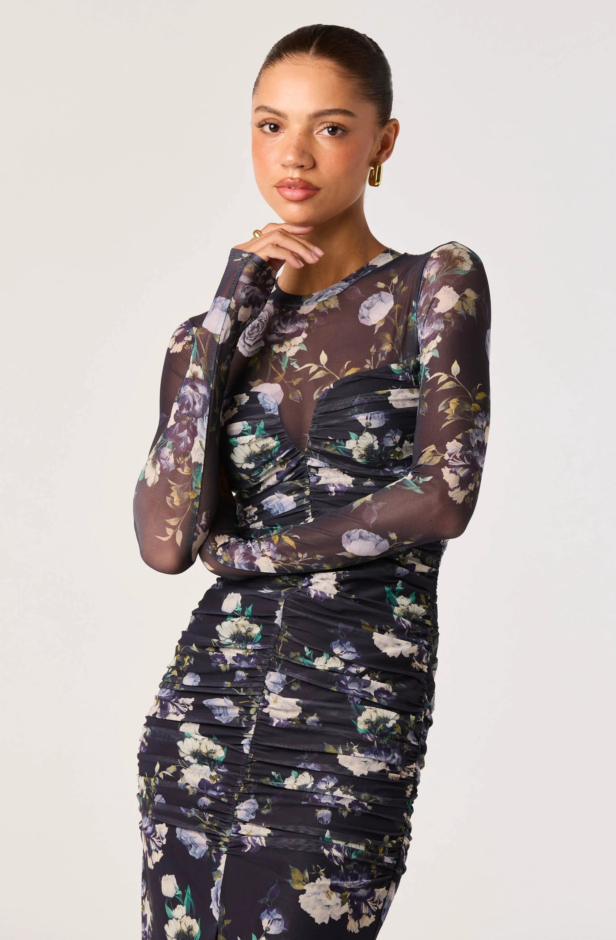 Blue multi floral