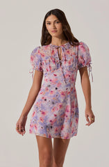 Purple pink floral