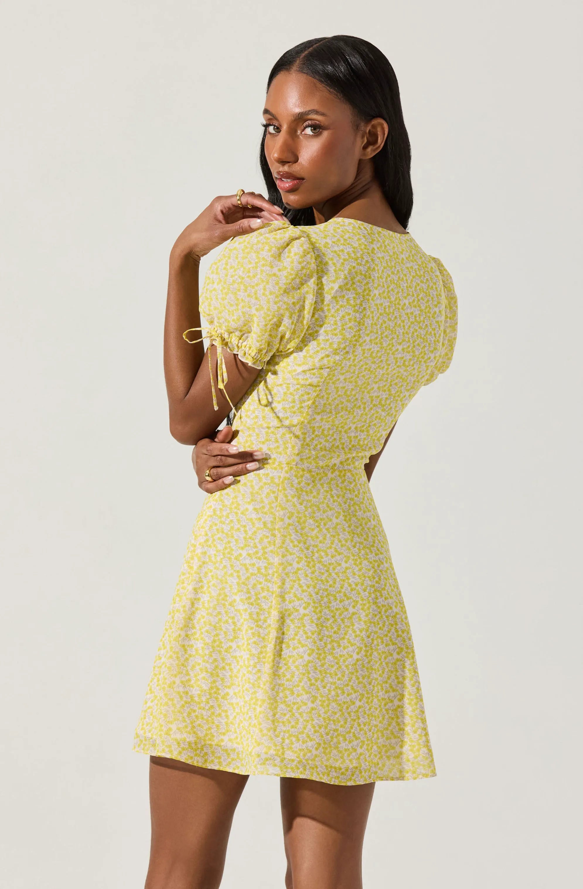 Yellow ditsy floral