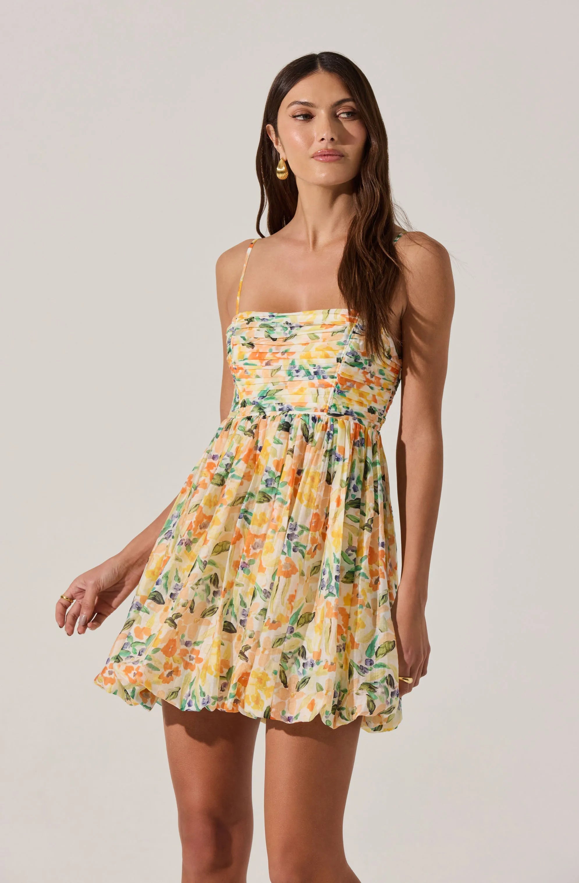 Orange multi floral