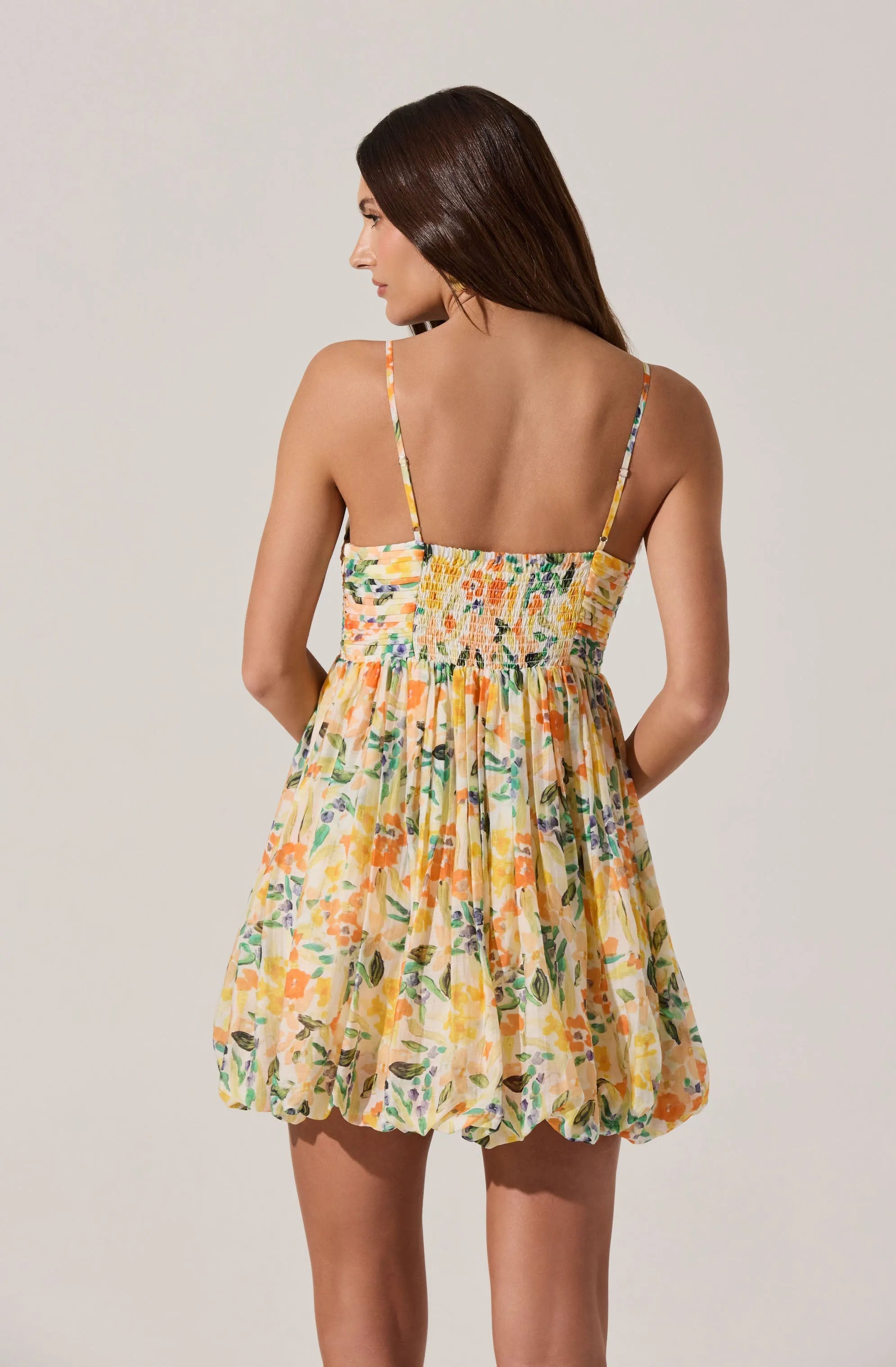 Orange multi floral
