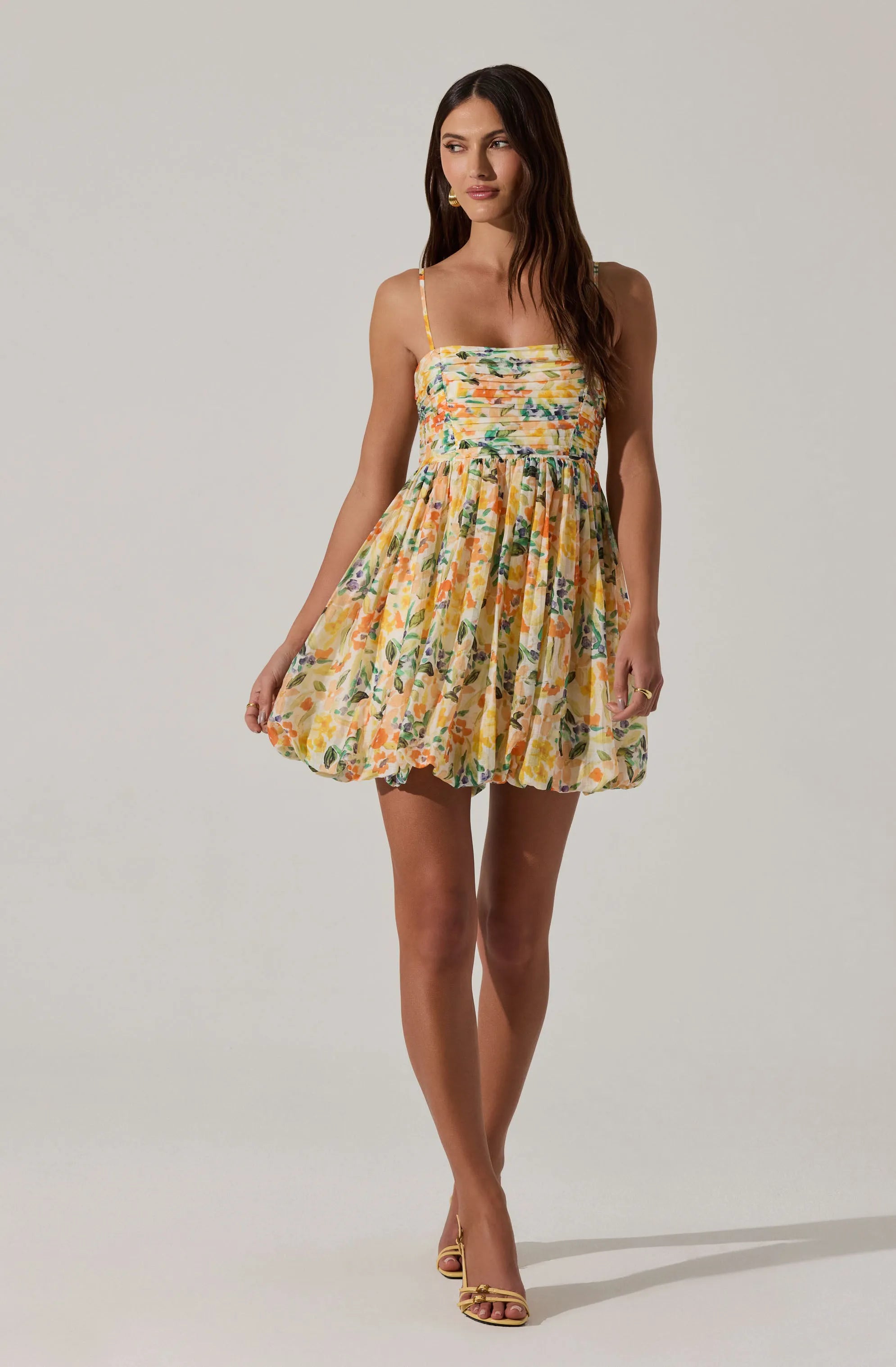 Orange multi floral