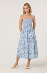 Blue cream floral