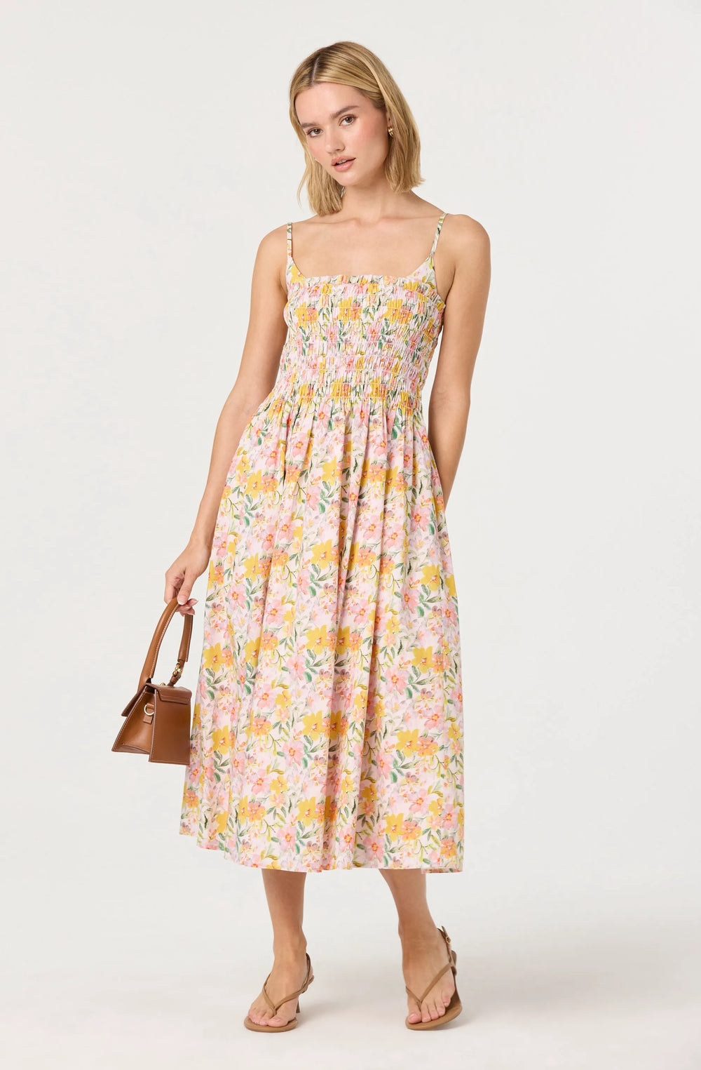 Pink yellow floral