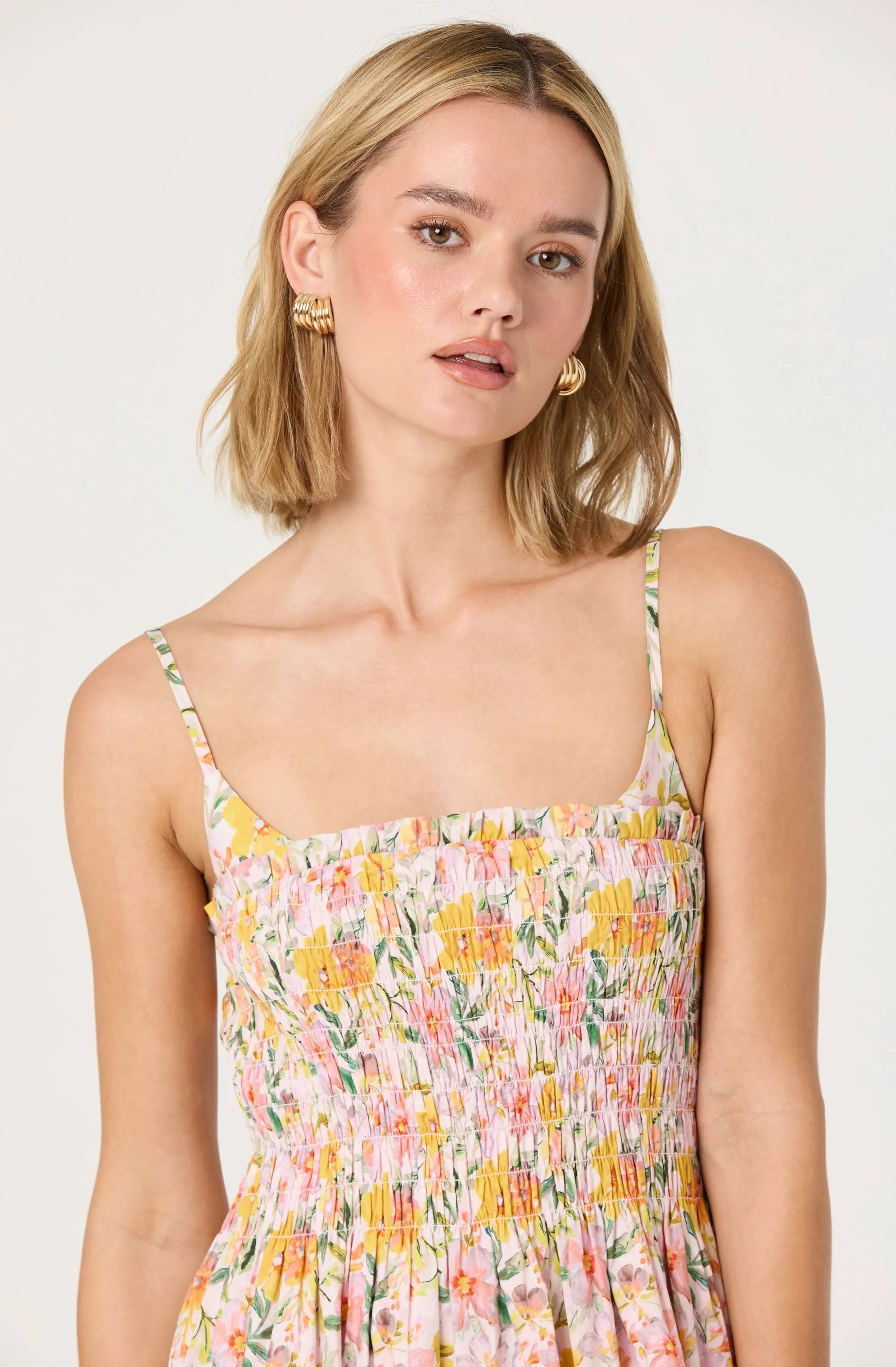 Pink yellow floral