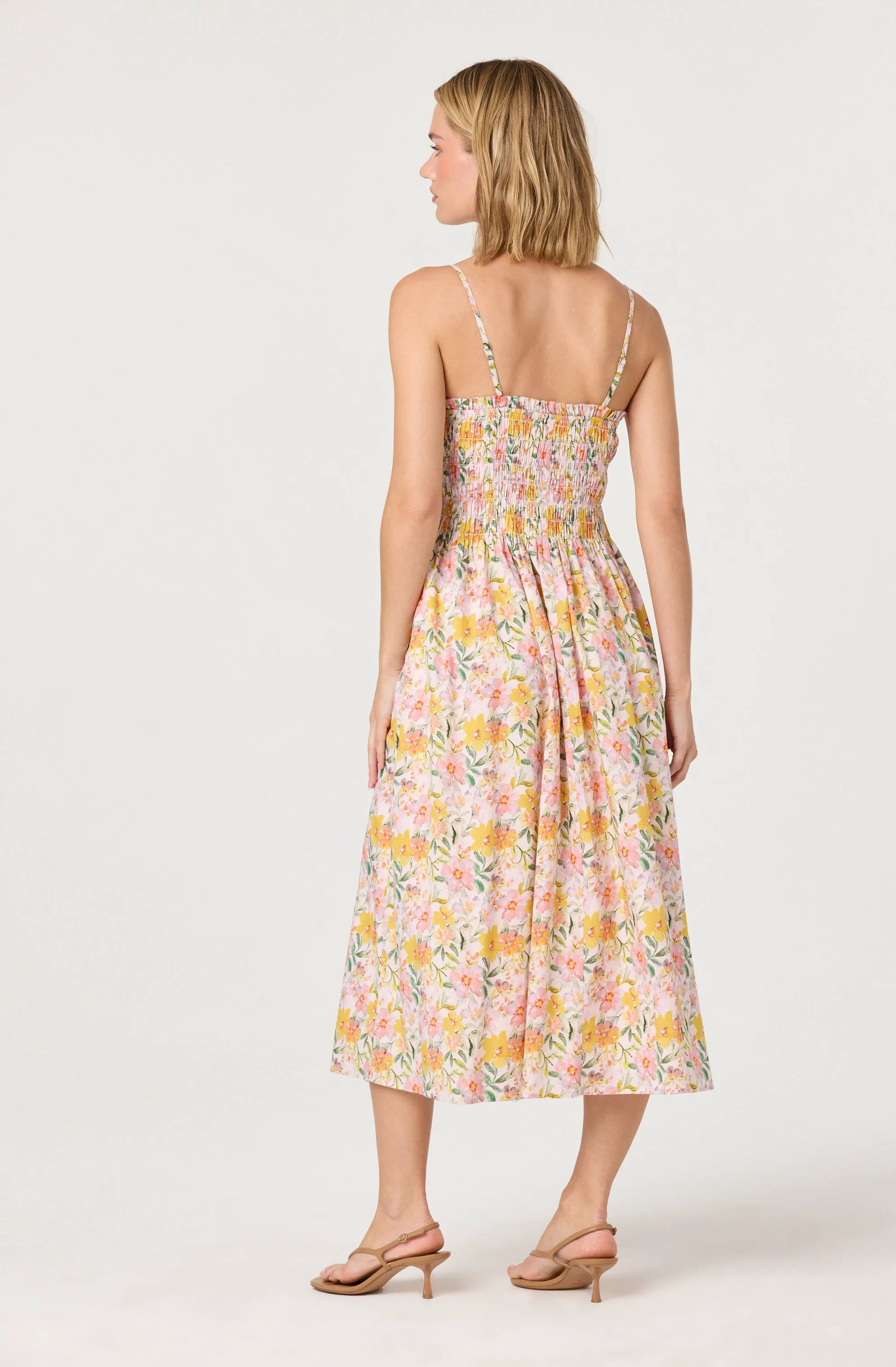 Pink yellow floral