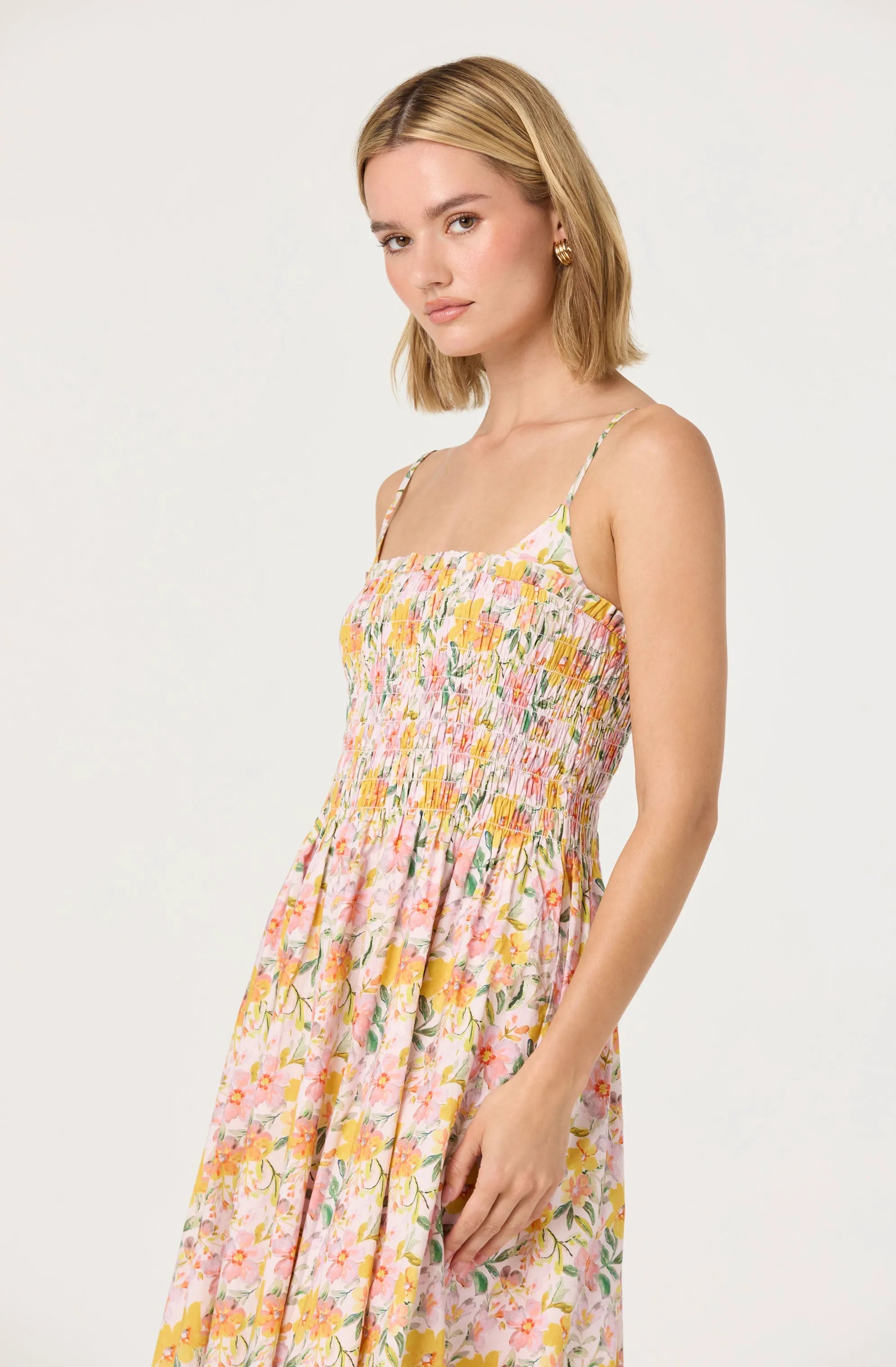 Pink yellow floral