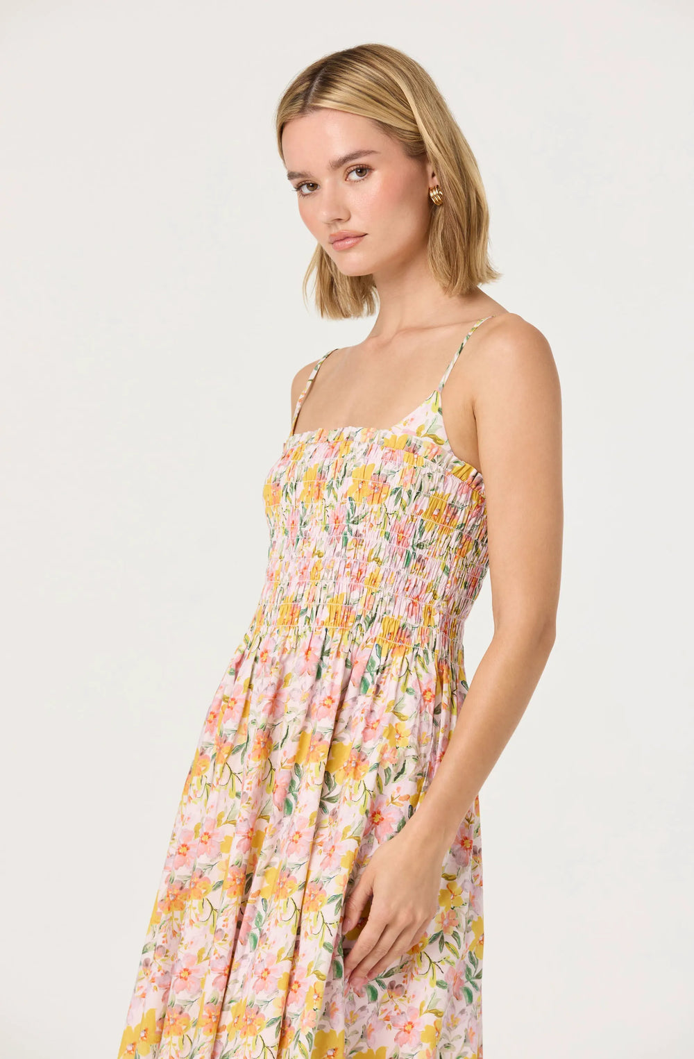 Pink yellow floral