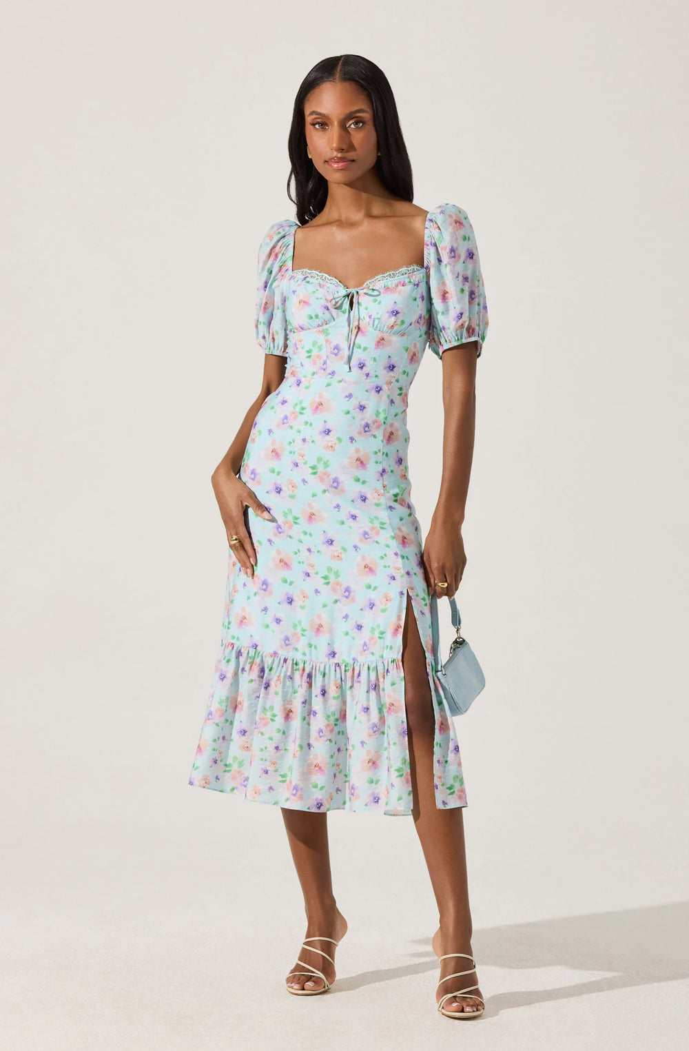 Blue purple floral