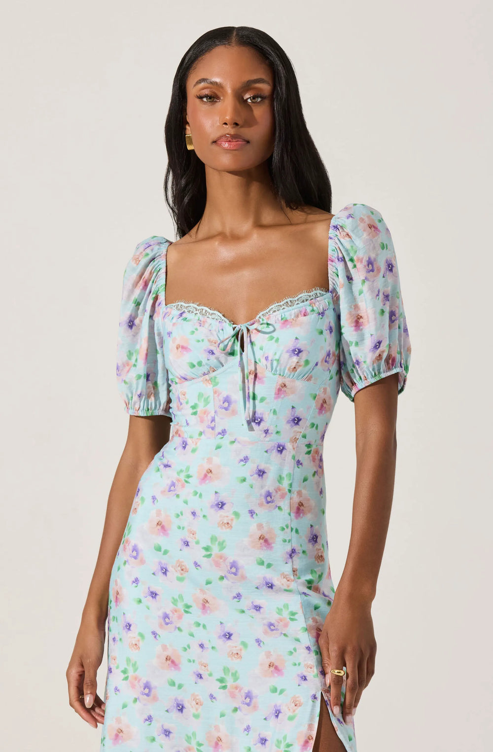 Blue purple floral