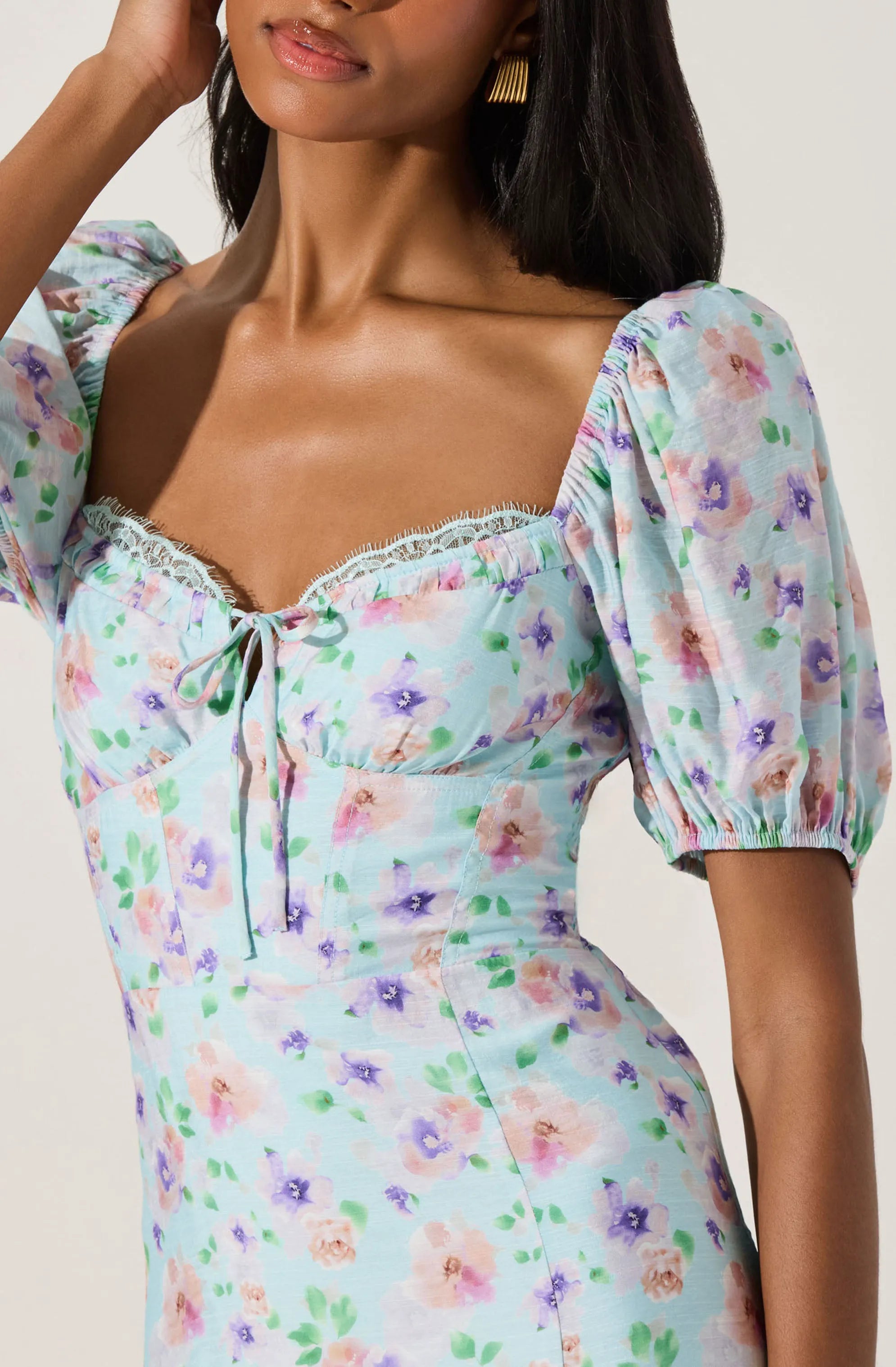 Blue purple floral