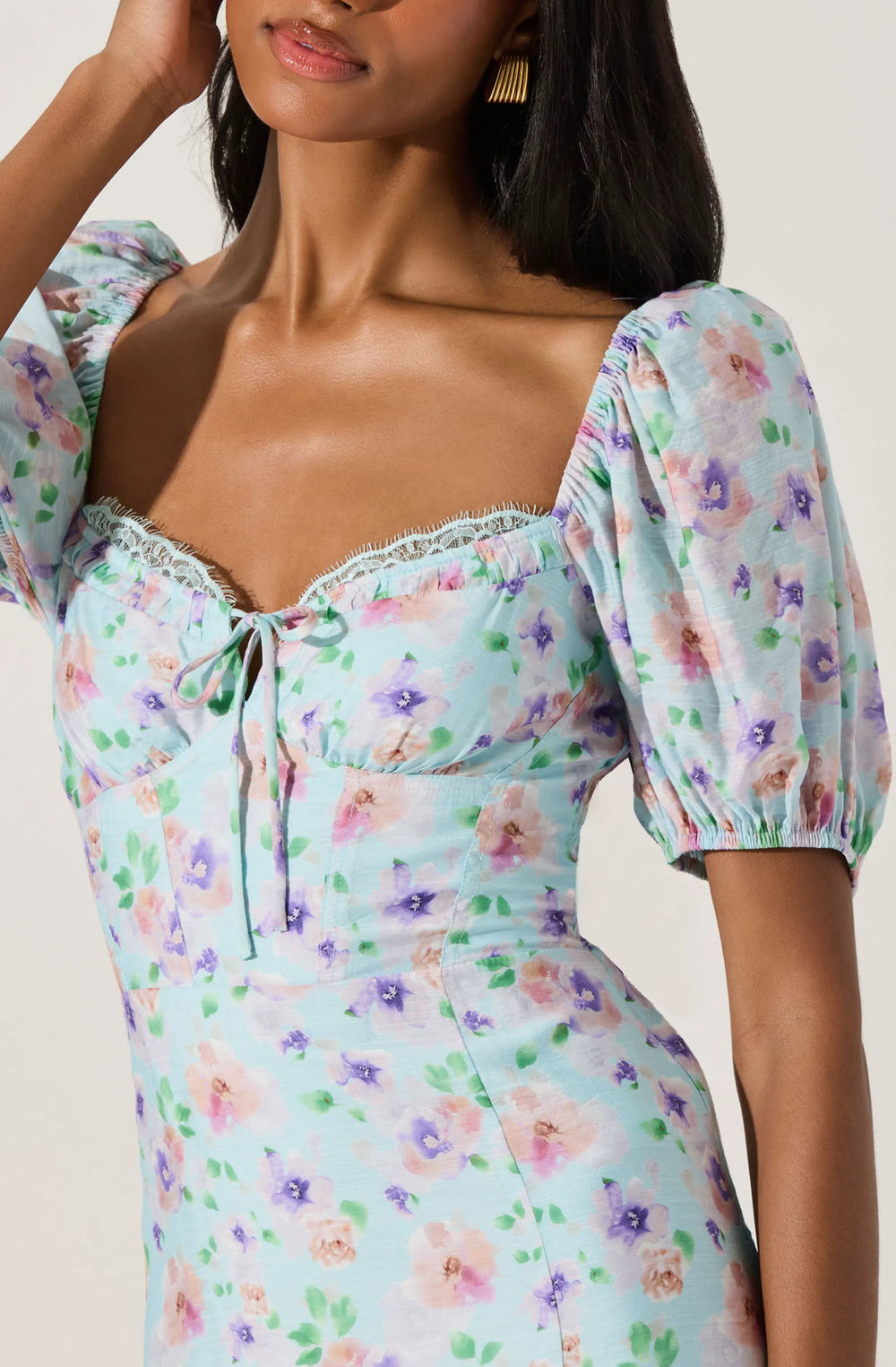 Blue purple floral