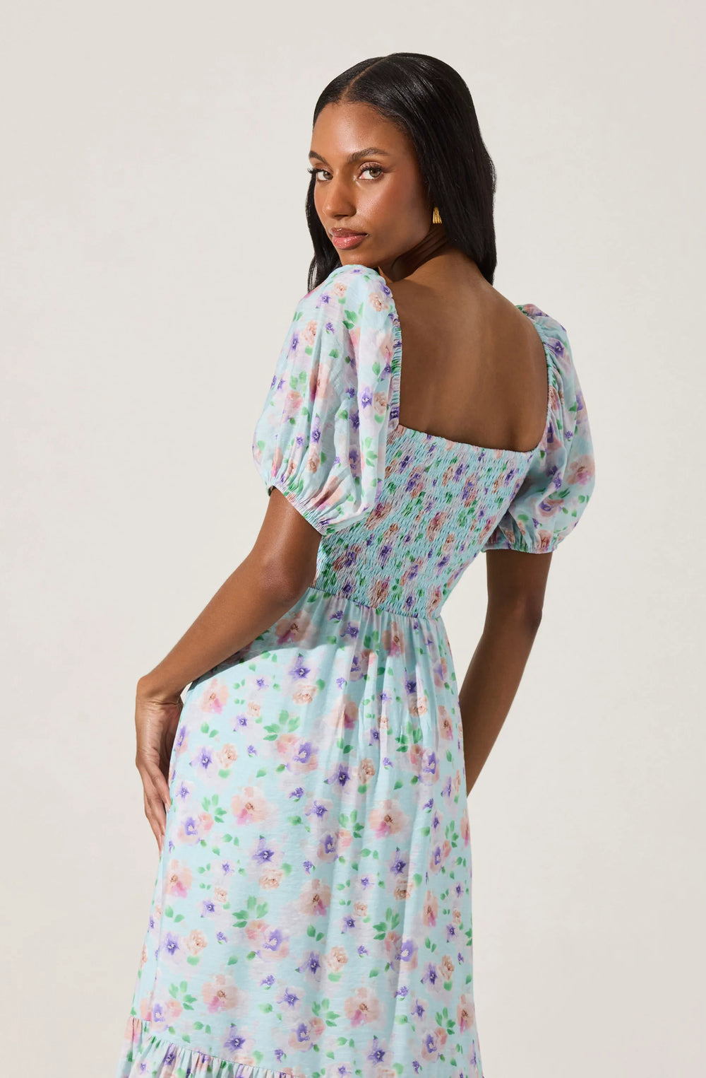 Blue purple floral