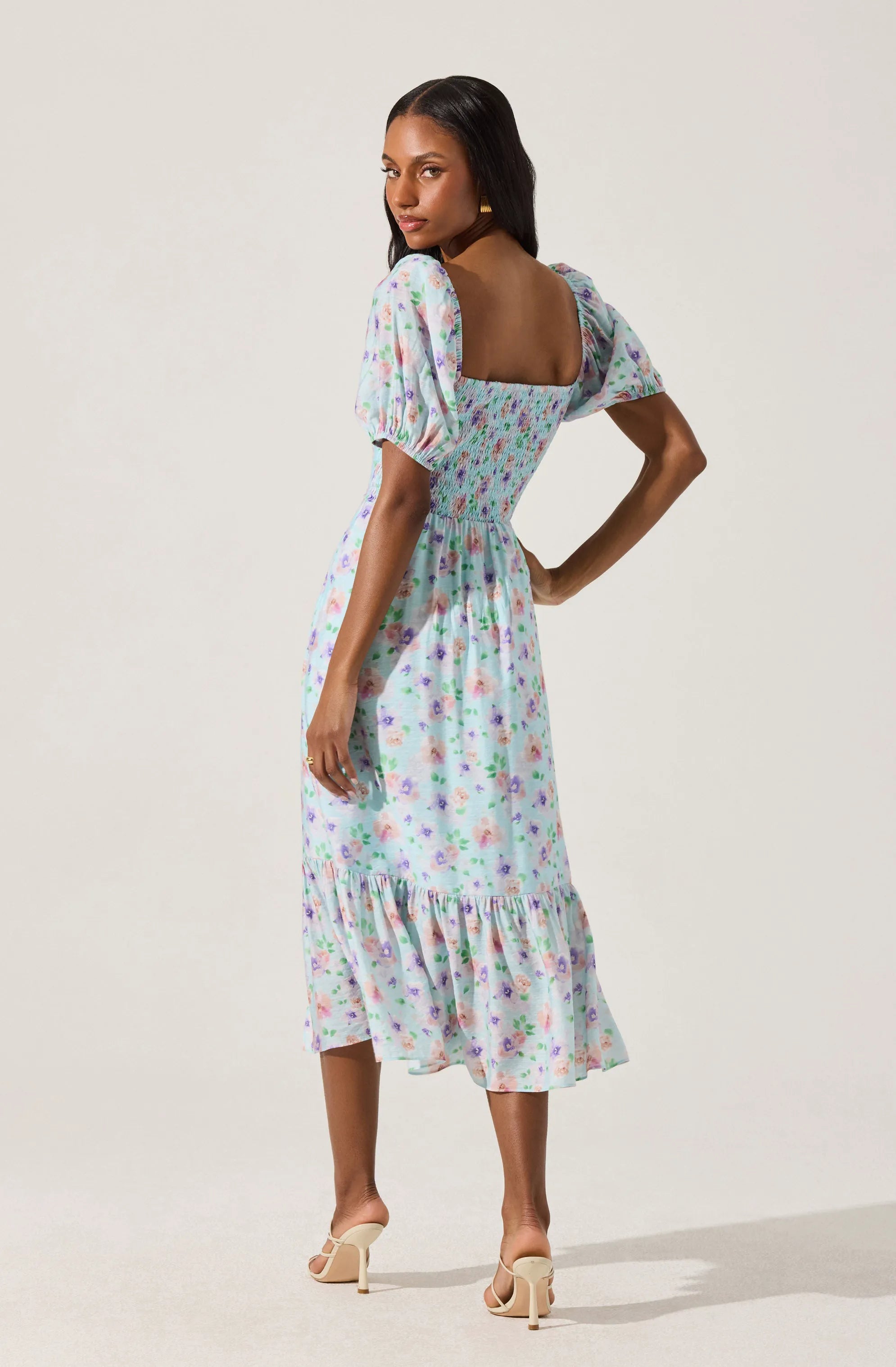 Blue purple floral