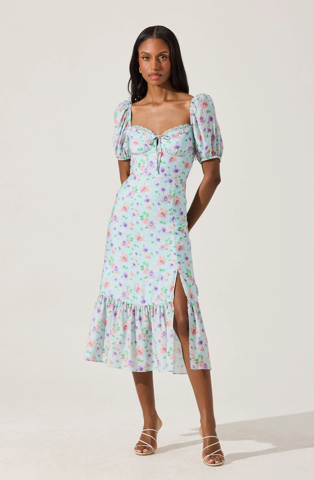 Blue purple floral