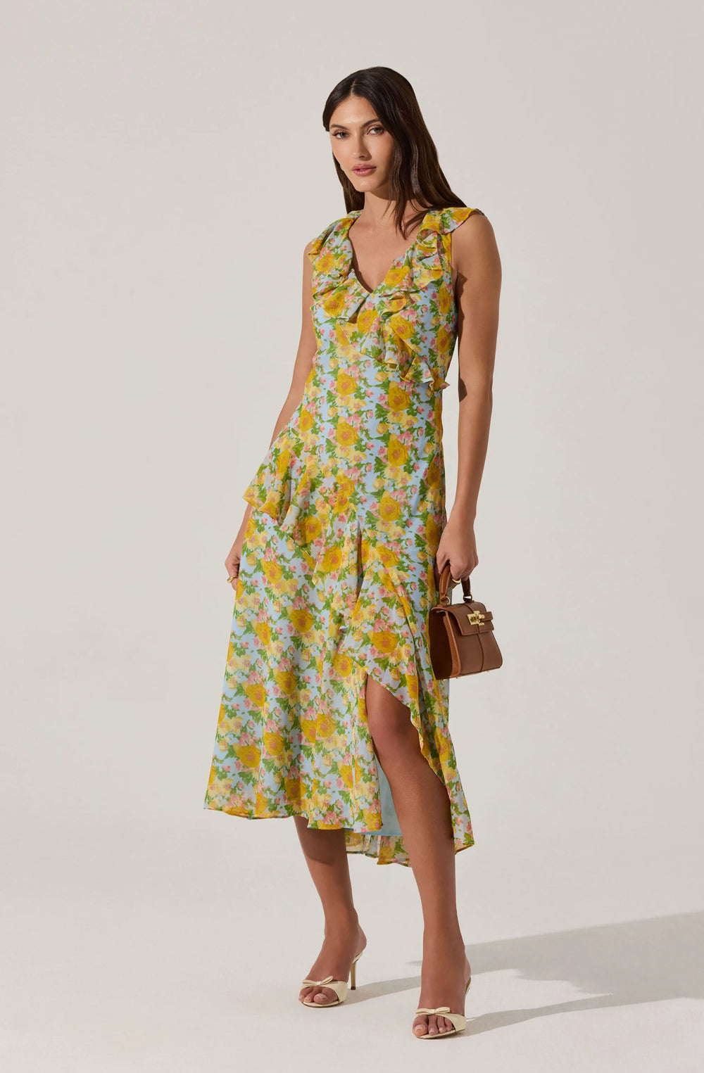 Blue multi floral