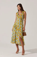 Blue multi floral