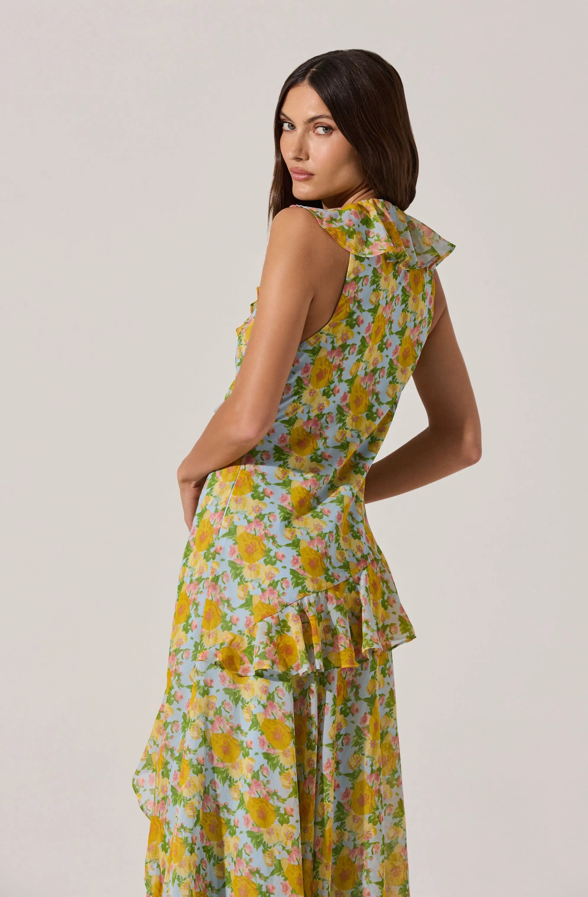 Blue multi floral