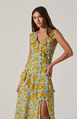 Blue multi floral