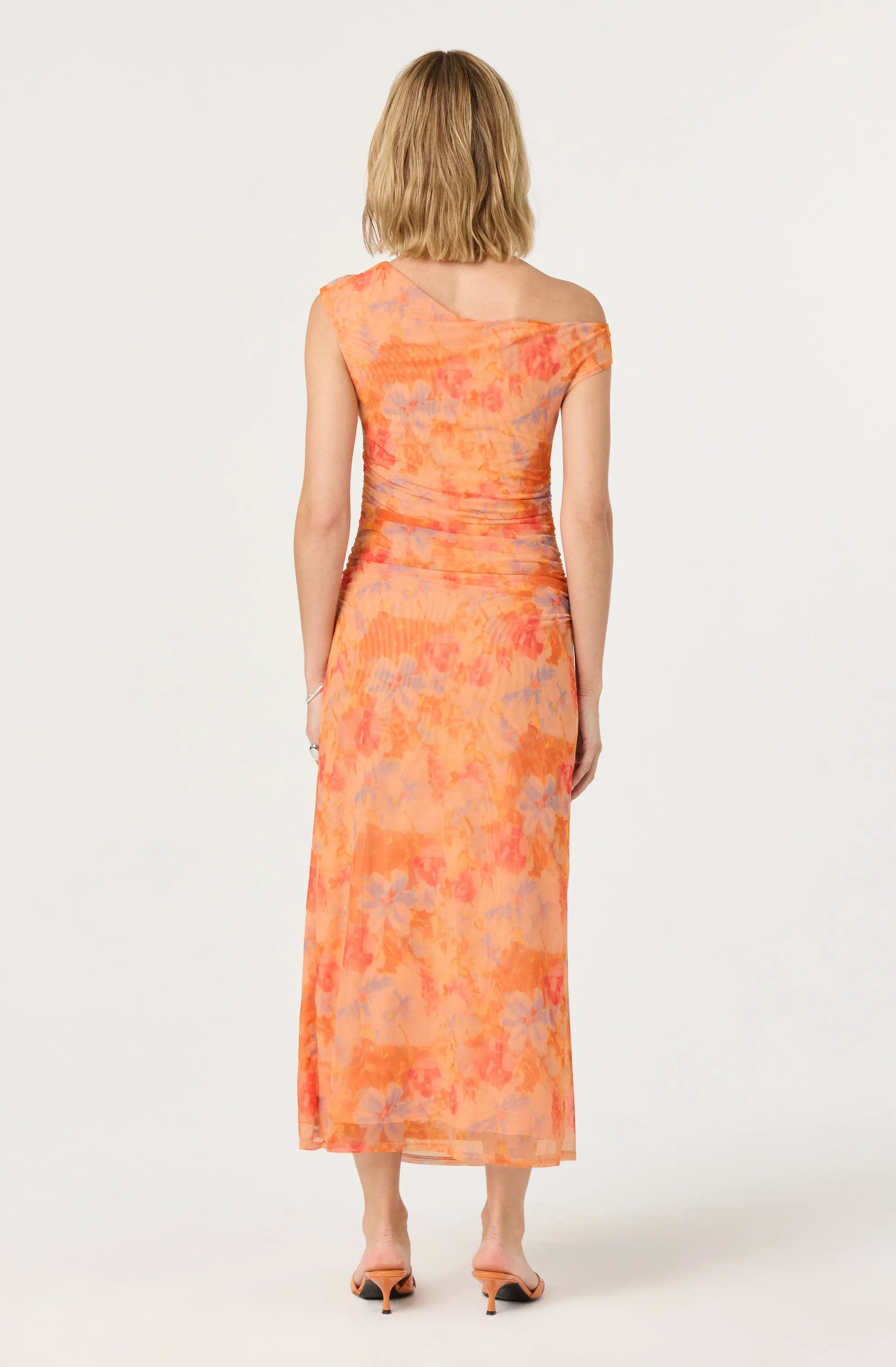Orange multi floral