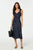 Navy polka dot