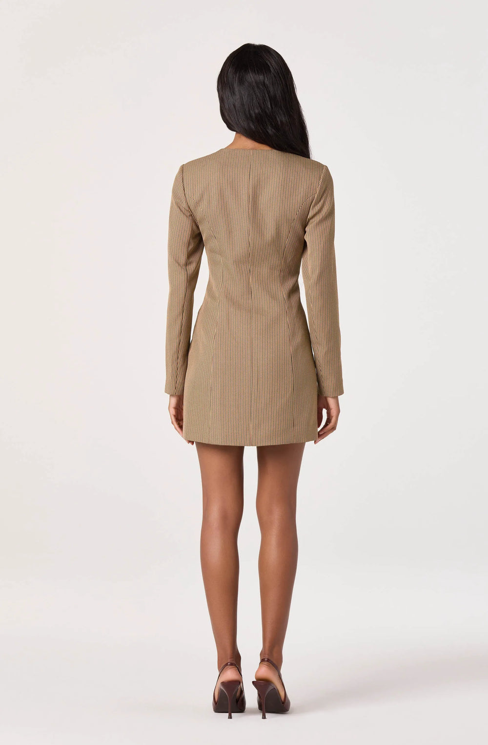 Tan houndstooth