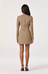 Tan houndstooth
