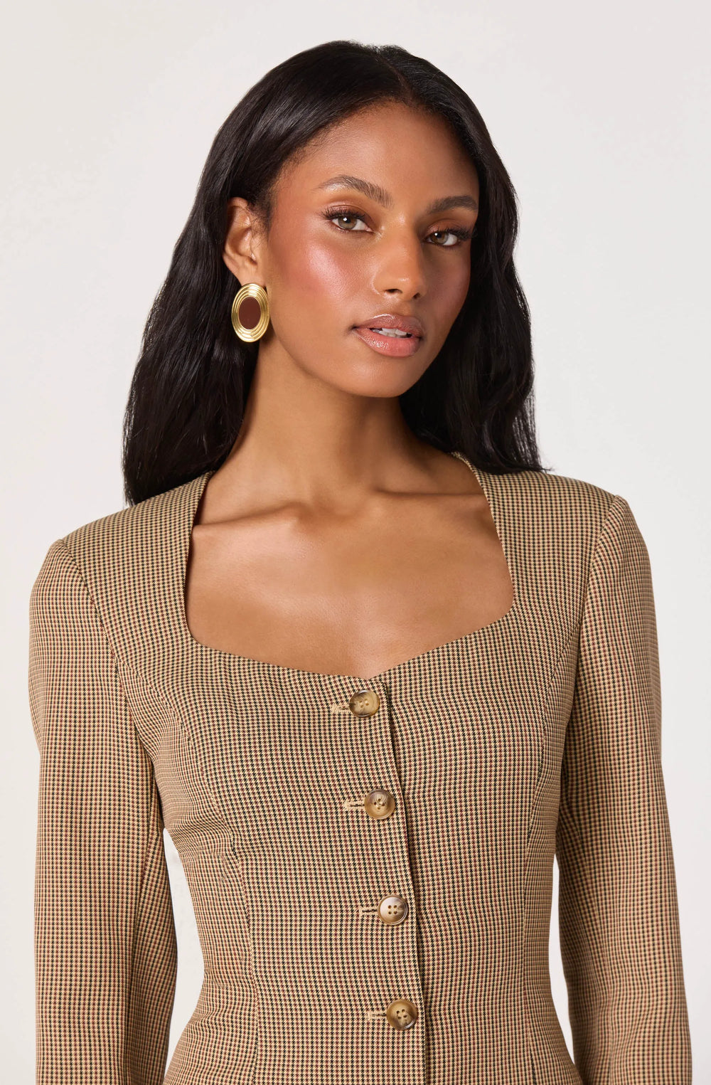 Tan houndstooth