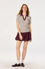 Burgundy stripe