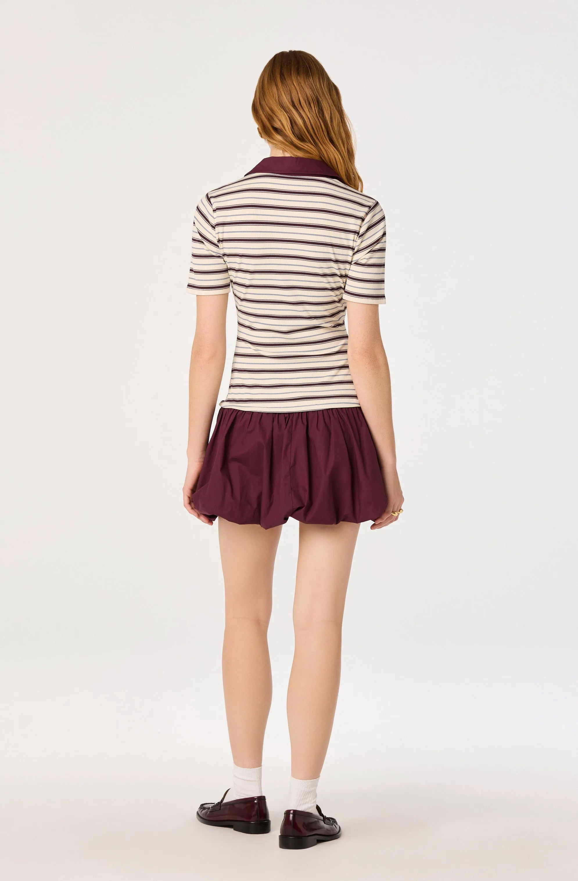 Burgundy stripe